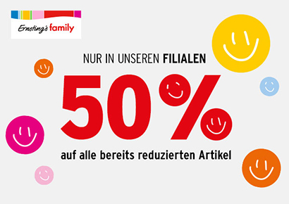 Ernsting’s family: 50% off already reduced items